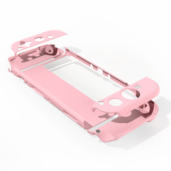 Full Set para Nintendo Switch y OLED ((Bolsa de almacenamiento, soporte, correas, funda protectora)  - Sakura Switch