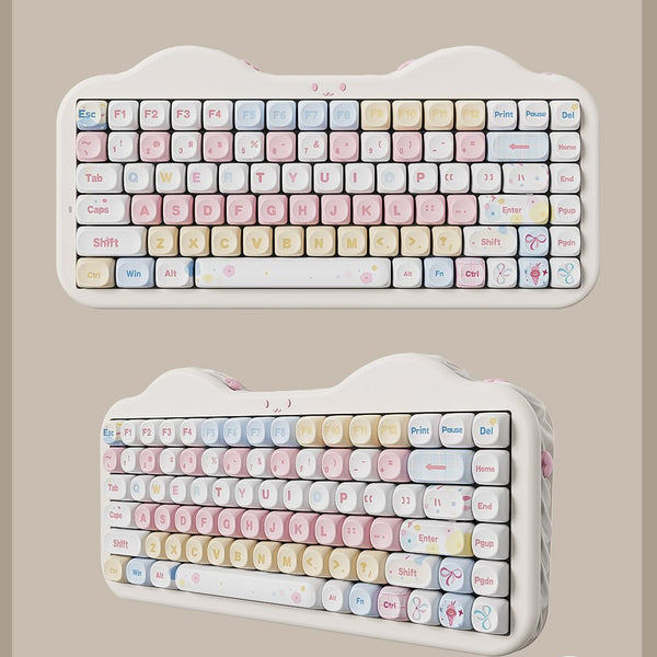 Pink & White 75% Hot Swap - RGB Wireless Mechanical Gaming Keyboard
