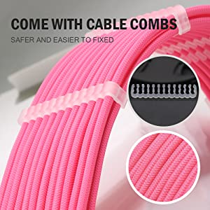 Cable de Alimentación Rosa para Placa Base