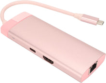 Load image into Gallery viewer, Pink Multi-function 6-in-1 Docking Station (Hub)
