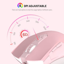 Load image into Gallery viewer, Pink Ray AJ52 PRO - 8 Keys Three-mode Bluetooth/Wireless/Wired RGB Gaming Mouse
