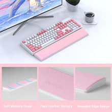 Load image into Gallery viewer, Pink PU Leather Keyboard Wrist Rest
