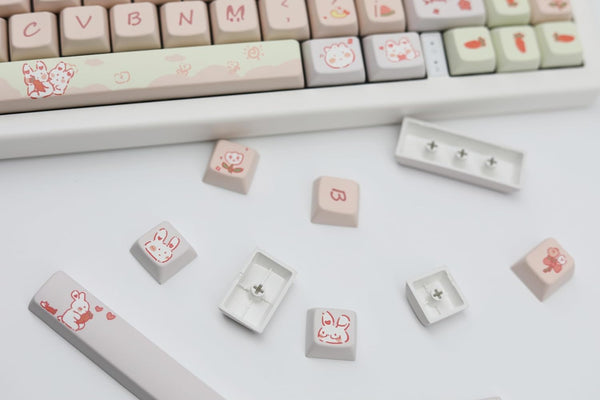 Spring Bunnies -  66  PBT - MDA Keycaps Set