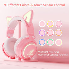 Load image into Gallery viewer, GS510 Cat Ears Headset - RGB Wireless 7.0 Sound
