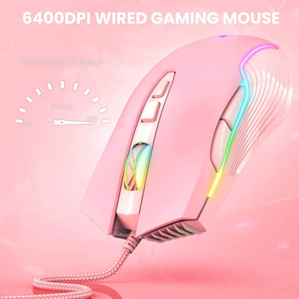 Bony - Ratón Mecánico para Juegos con Cable y Retroiluminación RGB