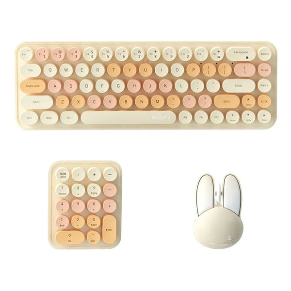 Juego de Tres Piezas de Teclado y Ratón Inalámbricos Portátiles 