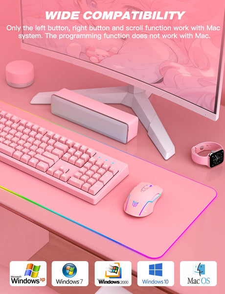 CW905 - Pink Wireless Gaming Mouse