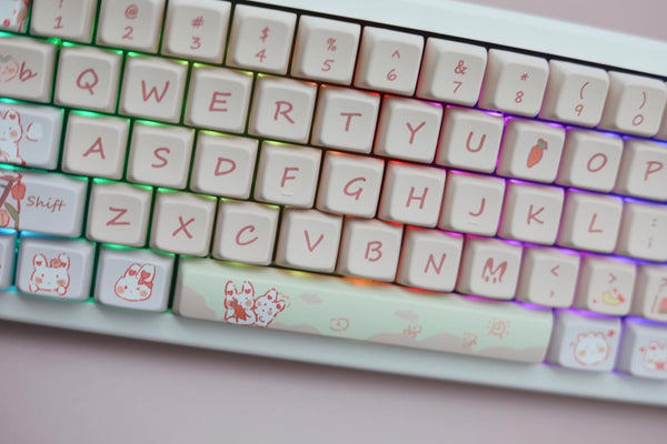 Spring Bunnies -  66  PBT - MDA Keycaps Set