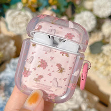 Load image into Gallery viewer, Pink Floral Cat AirPods Protective Case
