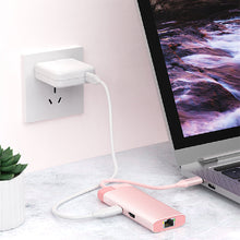 Load image into Gallery viewer, Pink Multi-function 6-in-1 Docking Station (Hub)
