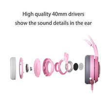 Load image into Gallery viewer, SOMIC G951S - 3.5mm Wired Over-Ear Pink Gaming Headset
