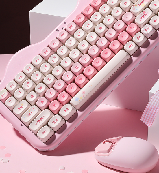 Pink & White 75% Hot Swap - RGB Wireless Mechanical Gaming Keyboard