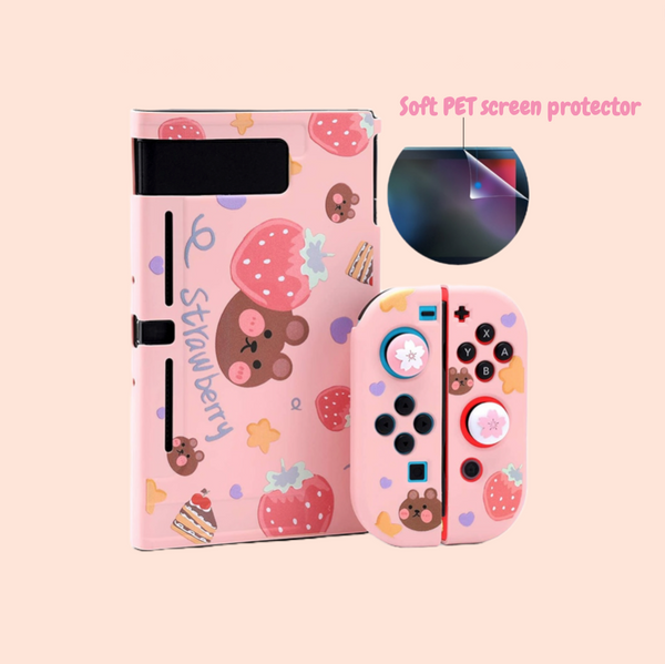 Sweet Pink Bear - Funda Nintendo Switch y Lite