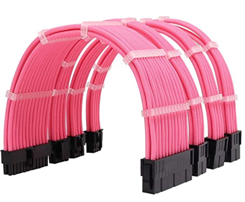 Cable de Alimentación Rosa para Placa Base