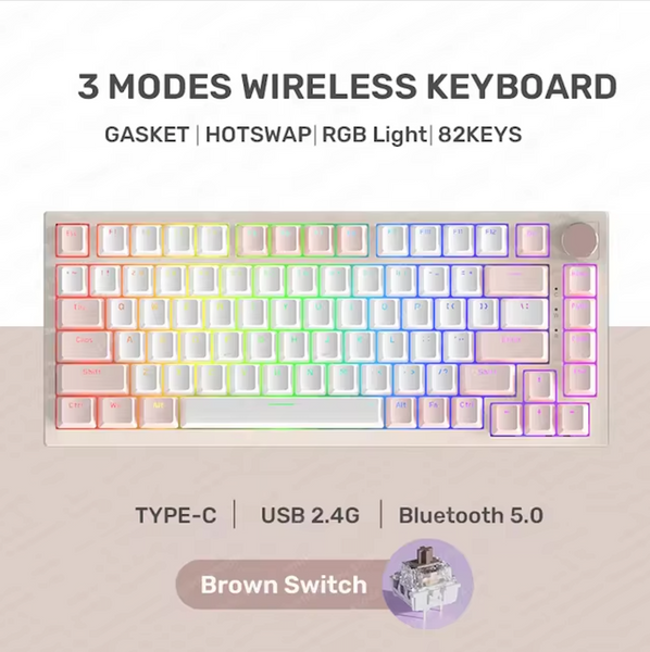AK82 Three-Mode Mechanical Keyboard