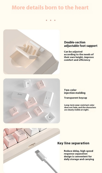 AK82 Teclado Mecánico de Tres Modos