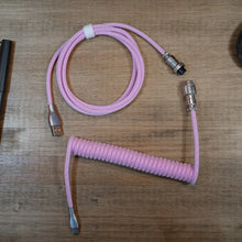 Load image into Gallery viewer, Keyboard Coiled Cable USB-C Cable - Helix
