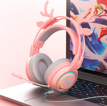 Load image into Gallery viewer, SYTO-SY - G25 - Pink Elk Ear Gaming Headphones
