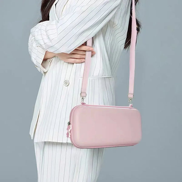 Full Set para Nintendo Switch y OLED ((Bolsa de almacenamiento, soporte, correas, funda protectora)  - Sakura Switch