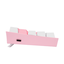 Load image into Gallery viewer, K617 RGB Light Dual Keycap Pink - White Wired Mechanical Keyboard
