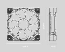 Load image into Gallery viewer, ARGB Temperature Controlled PC Fan - ID-Cooling ZF-12025
