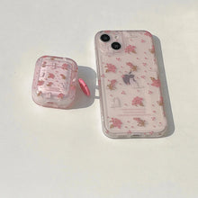 Load image into Gallery viewer, Pink Floral Cat AirPods Protective Case
