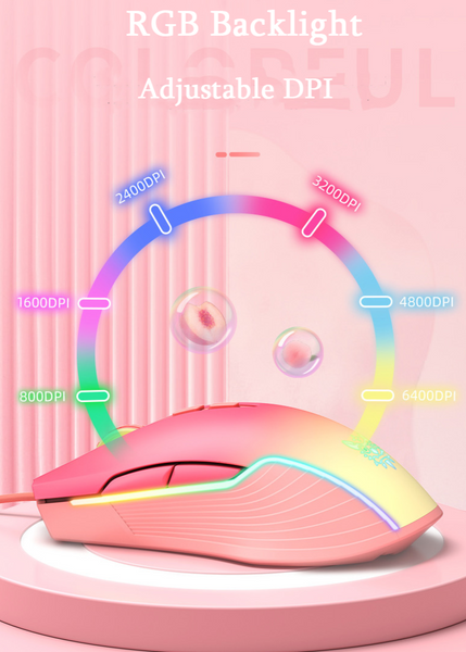 Bony - Ratón Mecánico para Juegos con Cable y Retroiluminación RGB