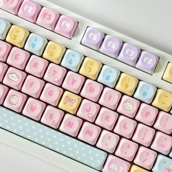 Cute Candy Bear - Set de Teclas para Teclado Mecánico - 131 Teclas de Perfil MOA