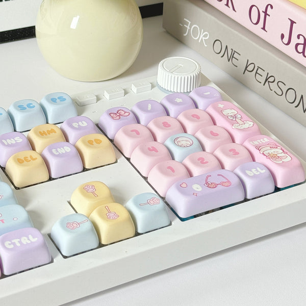 Cute Candy Bear - Set de Teclas para Teclado Mecánico - 131 Teclas de Perfil MOA
