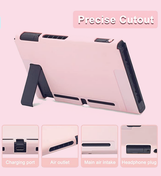 Funda Rosa y Violeta para Nintendo Switch y OLED