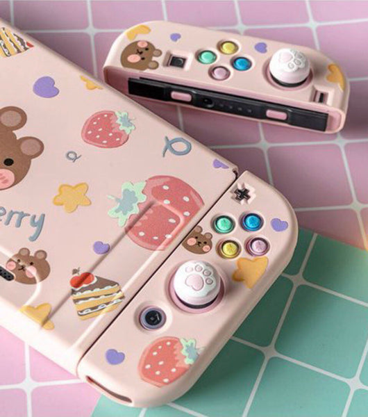Sweet Pink Bear - Funda Nintendo Switch y Lite