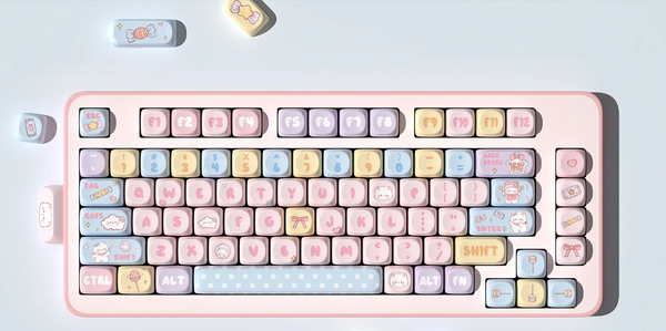 Cute Candy Bear - Set de Teclas para Teclado Mecánico - 131 Teclas de Perfil MOA