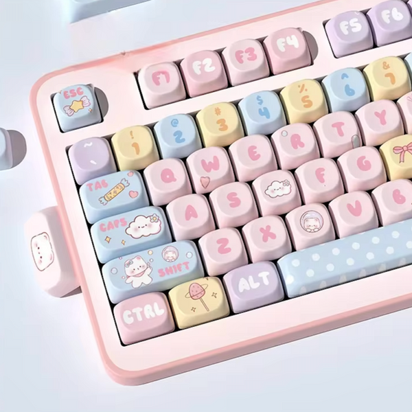 Cute Candy Bear - Set de Teclas para Teclado Mecánico - 131 Teclas de Perfil MOA