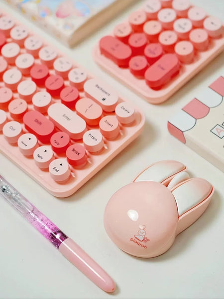 Juego de Tres Piezas de Teclado y Ratón Inalámbricos Portátiles 