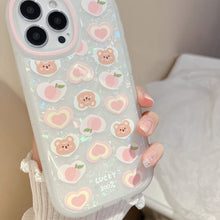 Load image into Gallery viewer, Peach Loving Bear - Chain iPhone Case
