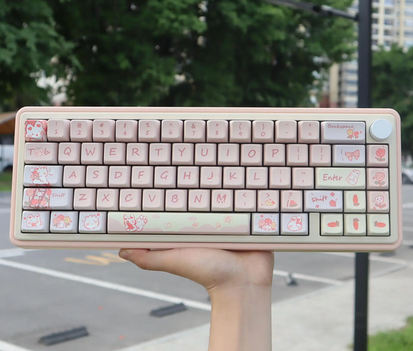 Spring Bunnies -  66  PBT - MDA Keycaps Set