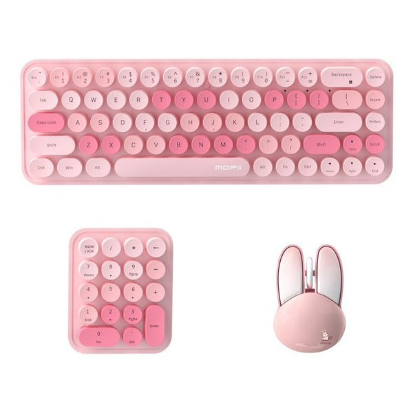 Juego de Tres Piezas de Teclado y Ratón Inalámbricos Portátiles 