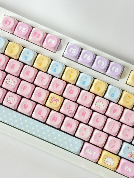 Cute Candy Bear - Set de Teclas para Teclado Mecánico - 131 Teclas de Perfil MOA