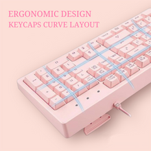 Load image into Gallery viewer, DKS100 Ergonomic USB Wired Backlit Mechanical Feel Membrane Computer Keyboard
