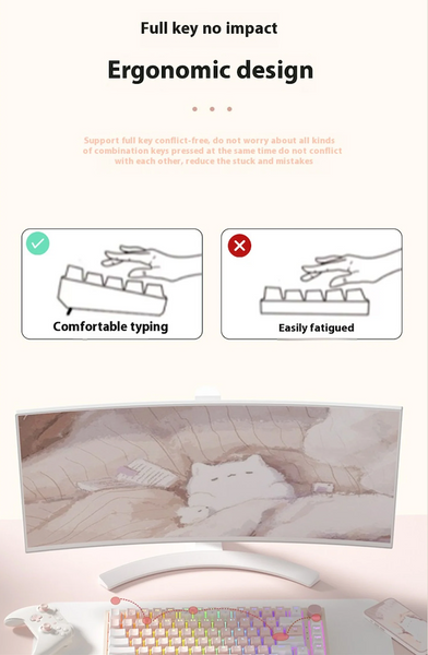 AK82 Teclado Mecánico de Tres Modos