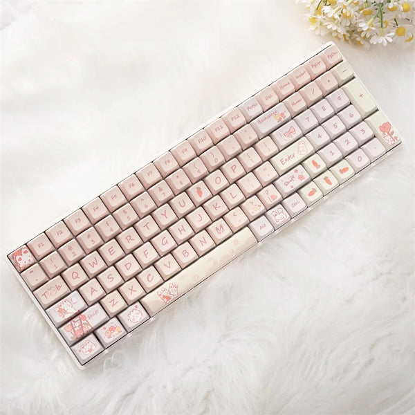 Spring Bunnies -  66  PBT - MDA Keycaps Set