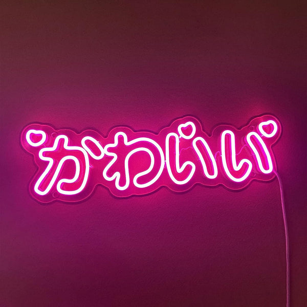 Luz Led Decorativa - Letras Japonesas Kawaii