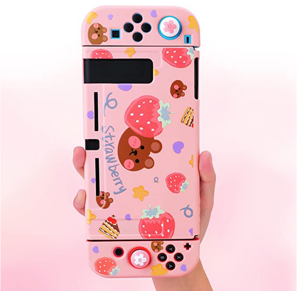 Sweet Pink Bear - Funda Nintendo Switch y Lite