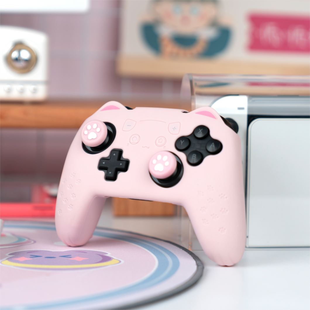 Nintendo Switch Pro Controller Cover - Pink Kitty Face