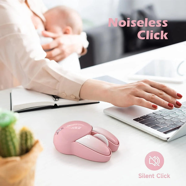 Pink Bunny Ears - Ratón Inalámbrico