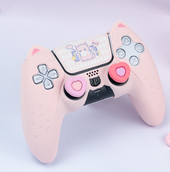 Funda Rosa Protectora para Mando PS5 Dualsense