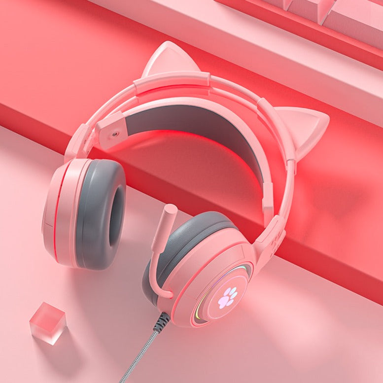 SYTO- G25 - Pink Cat Ears Headphones