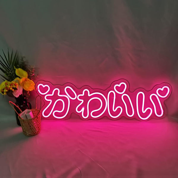 Japanese Kanji Pink Neon Light