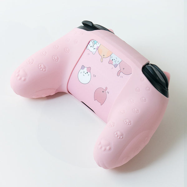 Funda Rosa para Mando Pro de Nintendo Switch - Kitties Paw 