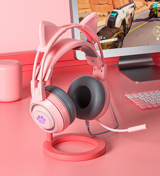 SYTO- G25 - Pink Cat Ears Headphones